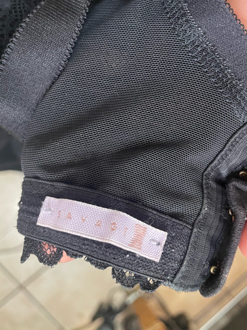 Savage X Fenty Floral Mesh Black - Picture 3 of 4